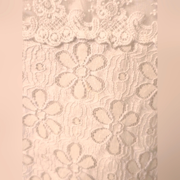 White Lace Mini Dress - Picture 3 of 3